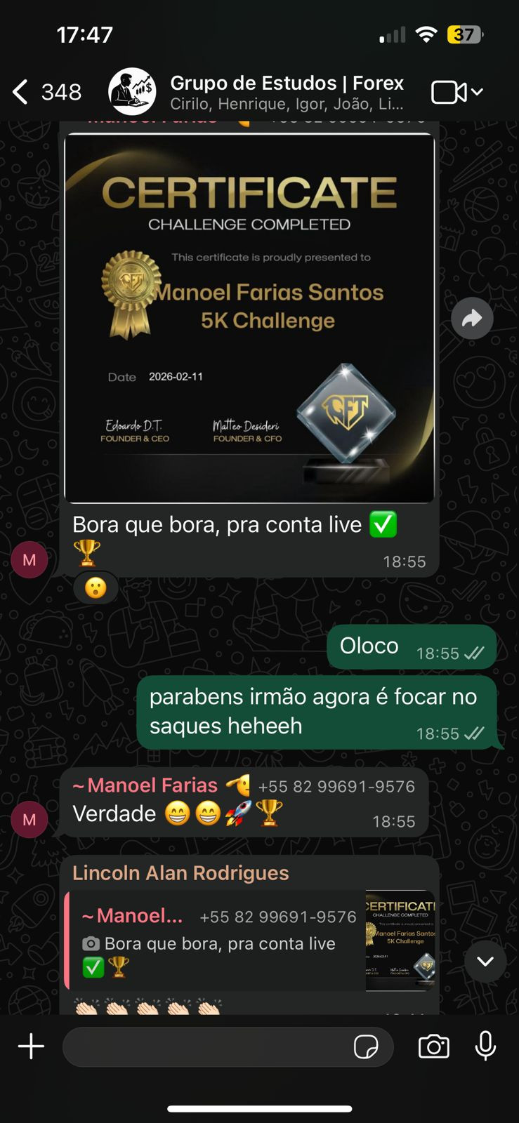 Depoimento de membro 4